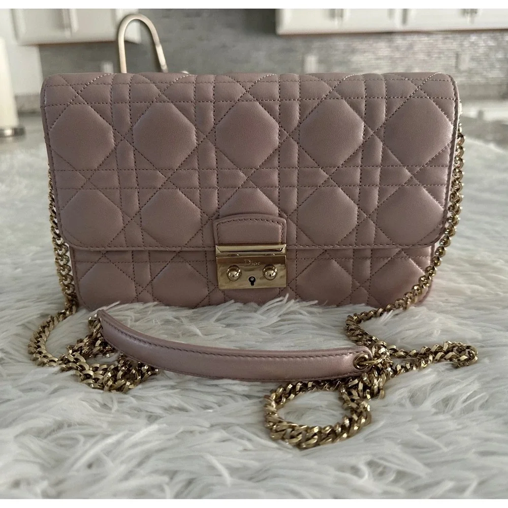 Christian Dior Miss Dior Cannage Leather Pink Bag Handbag